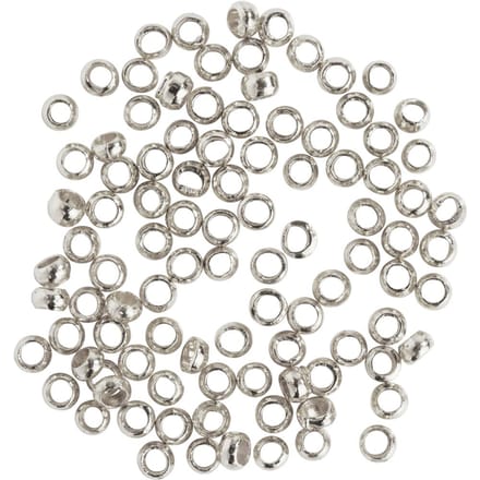 Knijp Kralen - 100 Stuks - Rond - Zilver - 2mm