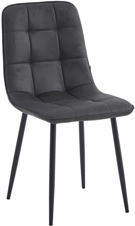 Colenis Bloqs Eetkamerstoel – Antraciet – Microvezel – Set van 4