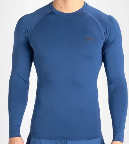 venum Contender Men’s Long Sleeve Rashguard - Blue M
