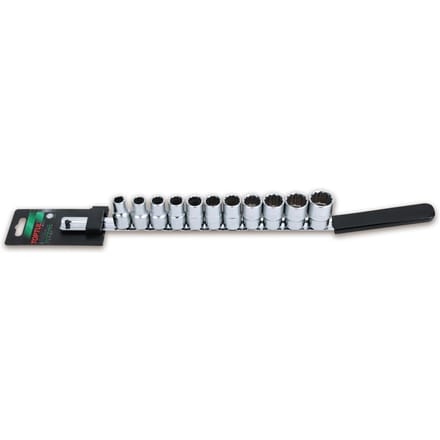 Zeskant doppenset TOPTUL 1/2 inch 12-kant (10-17, 19, 21, 22 mm)