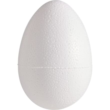 Piepschuim ei, 10 x 7,5 cm