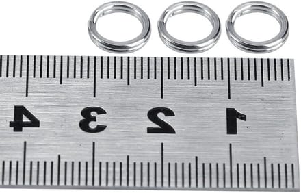 50 Stuks RVS Vissen Aas Dubbele Cirkel Splitsring Verbinding Ringen voor Vissersaccessoires