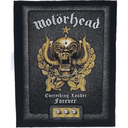 Motörhead Everything Louder Forever Unisex Embleem - zwart/goudkleurig - Standard