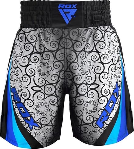 RDX Sports BSS Boxing Training Shorts Satin R2 - Blauw