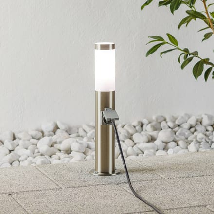 Brilliant 43693/82 Chorus Staande buitenlamp Spaarlamp E27 10 W RVS