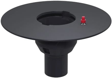 Aco Afvoerlich.360x180mm DN70, 90° met kleefflens gegrond