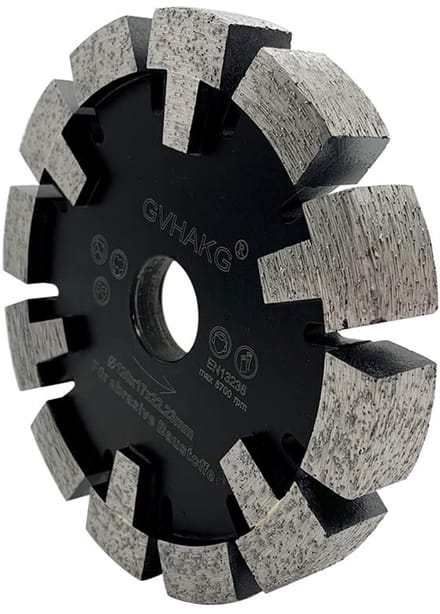 Diamantfrees Schijf - Slijpschijf - Vloer Groeven Frezen - T-Beschermsegment - 120 mm - Zwart