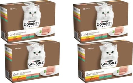 4x Gourmet Gold - Mousse Mix Multipack - Kattenvoer - 12x85g