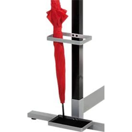 kerkmann parapluhouder met lekbak, aluminium zilver