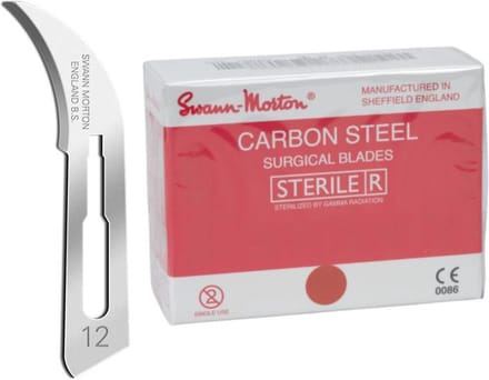 Swann Morton Scalpelmesjes - Steriel - Mesnummer 12 - REF 0204