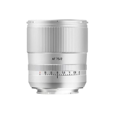 TTArtisan AF 75mm f/2   Sony FE-vatting zilver