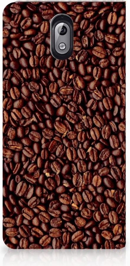 Nokia 3.1 (2018) Flip Style Cover Koffiebonen