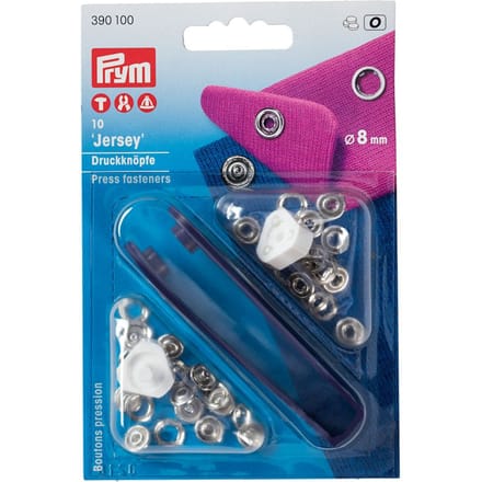 Naaivrijdrukknopen JERSEY 8 mm zilverkleurig 10 st. - Drukknopen Jersey - Prym