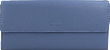 Esquire Leren Portemonnee Viktoria Ladies Long Wallet Dove Blue Lichtblauw