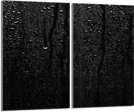 TMK ArtDeko - Beschermplaat - 2x30x52 - Zwart Glas - Multifuntioneel