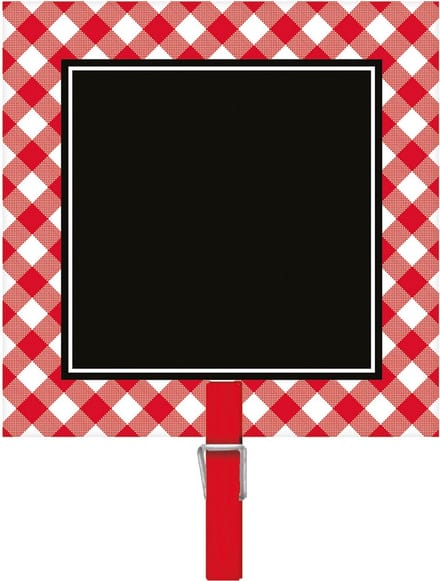 Amscan Krijtbord Met Knijper Picknick Party 7,5 X 7,5 Cm