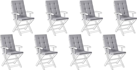 MAUI PREMIUM - Tuinkussen set 8 stuks - Lichtgrijs - Polyester