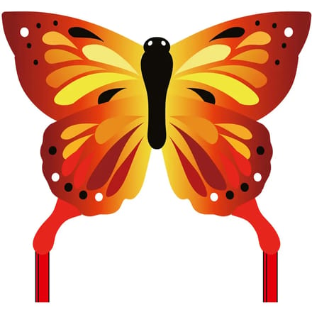 HQ Invento - Butterfly Kite Indigo - Kindervlieger - Oranje / Geel