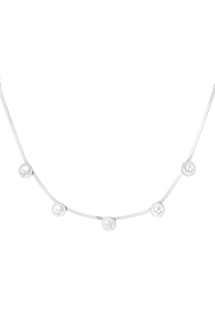 Yehwang Coin Flat chain ketting | Zilver