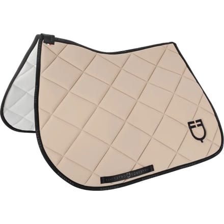 Technisch stoffen springzadeldoek met logo voor paard Equestro
