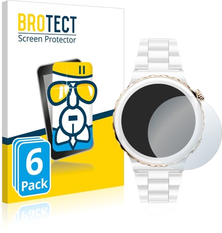 Screenprotector 6 Stuks voor Huawei Watch GT 3 Pro Ceramic (43mm) Beschermglas transparant