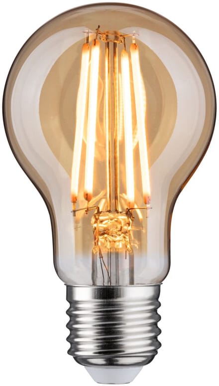 1879 Filament 230 V 3-Step-Dim LED-gloeilamp E27 470lm 6W 1800K dimbaar Goud