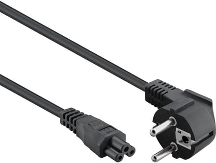 ACT Netsnoer CEE 7/7 male (haaks) - C5 zwart 7 m AK5188