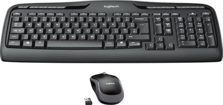 Keyboard and Wireless Mouse Logitech 920-003978 Spanish Qwerty Black