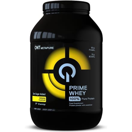 Eiwitmix 100% van wei-isolaat en -concentraat Banaan QNT Prime Whey 908 g