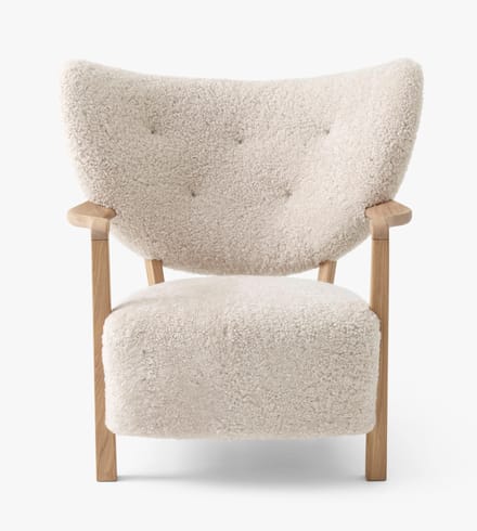 &Tradition Wulff ATD2 fauteuil - sheepskin moonlight - oiled oak