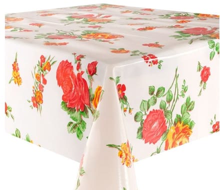 Atelier Du Baj Rosedal White Mexicaans Tafelzeil - 250 x 120 cm