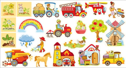 Eduplay magnetisch speelgoed Figuren voor Mega Magnetisch Bord platteland.