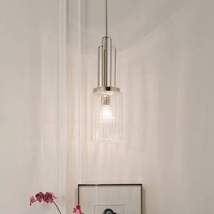 Kichler LED Hanglamp Kimrose | 1X E27 Max 60W | Dimbaar | Polished Nickel