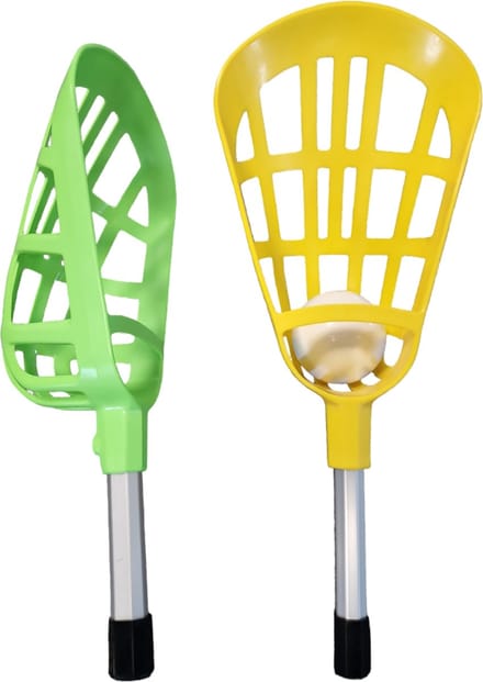 Lacrosse Mini Scoopset 2 stuks Geel/Groen + Bal
