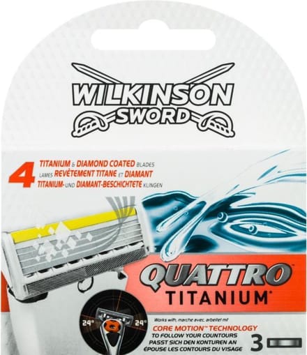 Wilkinson Quattro Titanium Scheermesjes - 3 stuks
