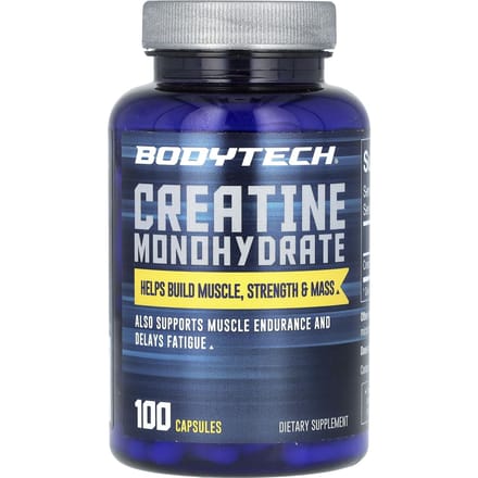 BodyTech, Monohydrate de Créatine, 750 mg, 100 Capsules