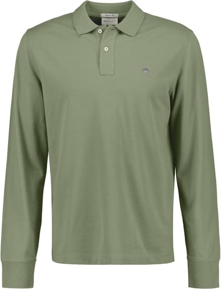 GANT Poloshirt Regular Shield Longsleeve Pique Rugger Set van 1