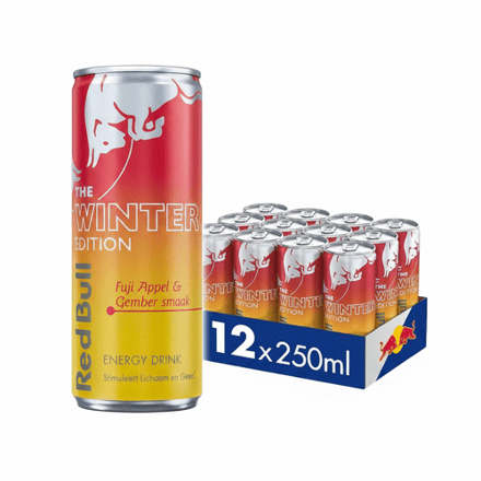 Red Bull Energy - The Winter Edition (12 x 0,25 liter blikken) Fuji Appel & Gember