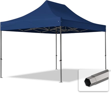 3x4,5 m Easy Up partytent Vouwpaviljoen, PREMIUM staal 40mm, blauw
