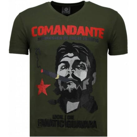 Local Fanatic Che guevara comandante rhinestone t-shirt