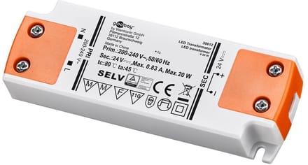 LED Transformator - 24 volt - 20 watt