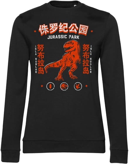 Jurassic Park - Isla Nublar Girly dames-sweatshirt, zwart