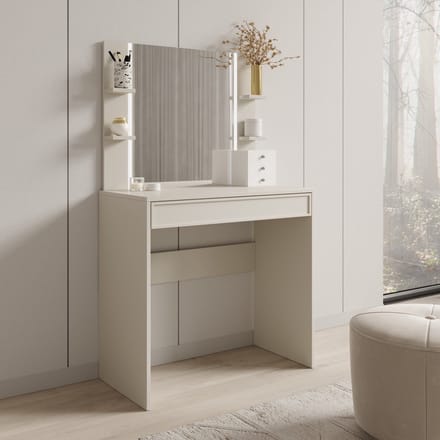 Meubella - Dominica - Kaptafel - Beige - 80x40 cm