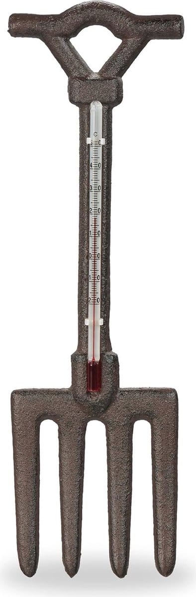 Buitenthermometer Spitvork - Antieke Muurthermometer van Gietijzer voor Tuindecoratie