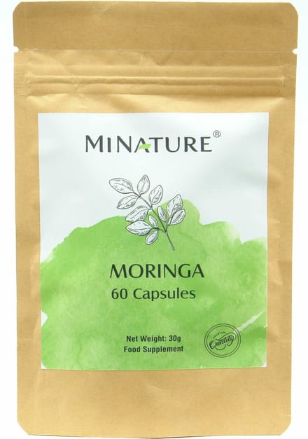 Moringa Capsules 60 stuks - 450mg Moringa poeder van Moringa Oleifera Bladeren per Vegan Capsule - 100% Plantaardig