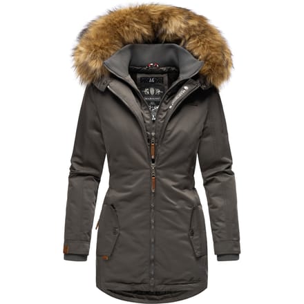 Marikoo dames winterjas – Sanakoo, warm met afneembare bontkraag