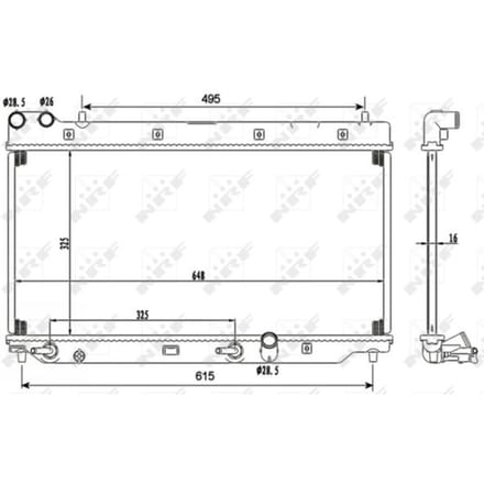 Radiator, motorkoeling NRF 53110
