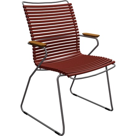 HOUE - Click Dining Armleunstoel met hoge rugleuning - Paprika - rood