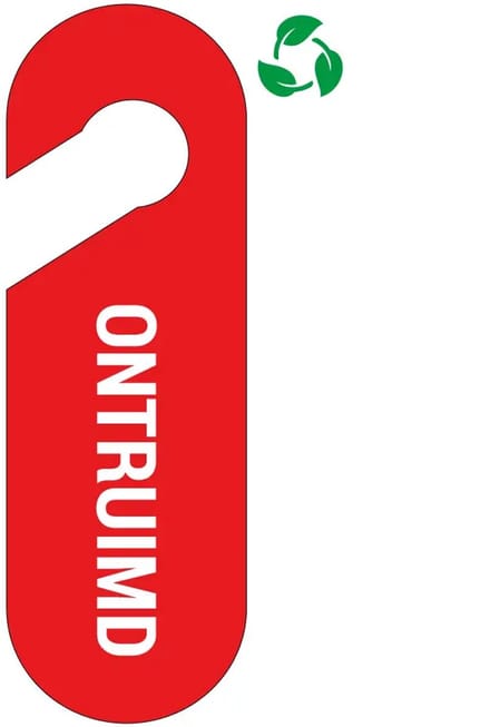 Ontruimd deurhanger - Forex Re materiaal | 30 x 10 cm