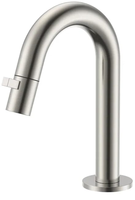 DutchLine - Round Fonteinkraan 189mm – Geborsteld staal